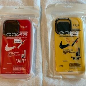 New Set of 2 iPhone 13 PRO NIKE AIR Case Red Yellow